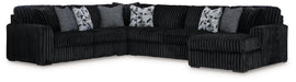 Midnight-Madness Sectional with Chaise - Aras Mattress And Furniture(Las Vegas, NV)