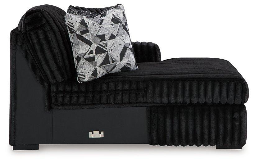 Midnight-Madness Sectional with Chaise - Aras Mattress And Furniture(Las Vegas, NV)