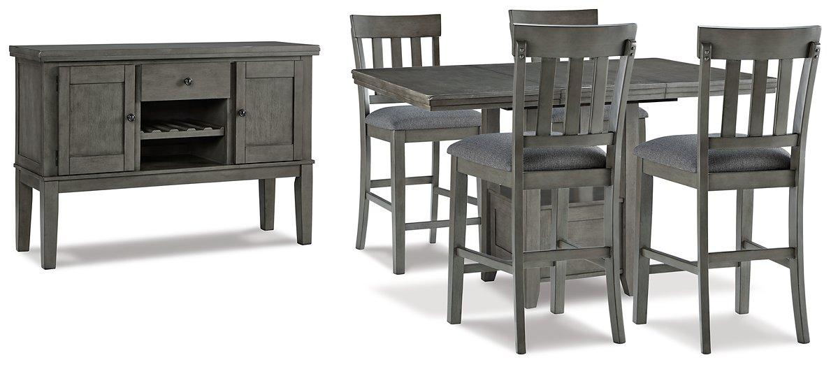 Hallanden Counter Height Dining Room Set - Aras Mattress And Furniture(Las Vegas, NV)