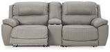 Dunleith 3-Piece Power Reclining Sectional Loveseat with Console - Aras Mattress And Furniture(Las Vegas, NV)