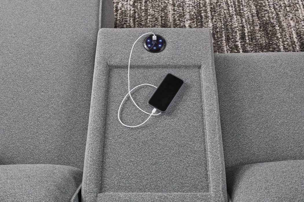 Modmax II Power Reclining Sectional with Audio Consoles - Aras Mattress And Furniture(Las Vegas, NV)