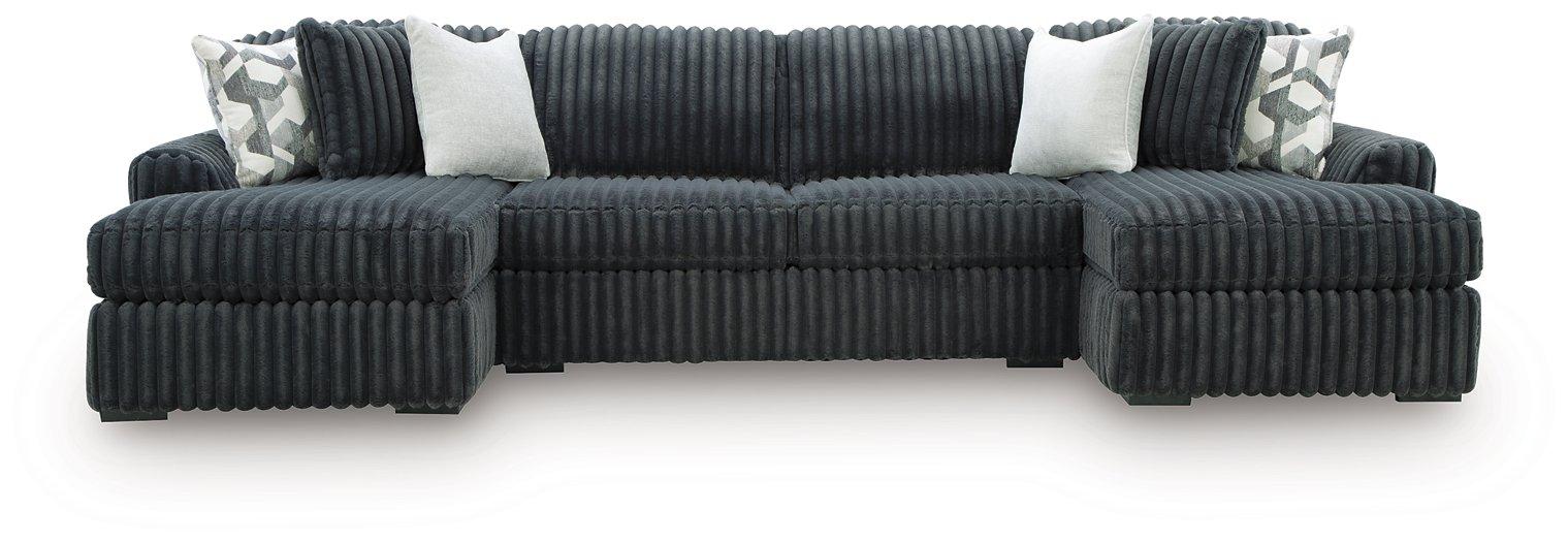 Midnight-Madness Sectional with Chaise - Aras Mattress And Furniture(Las Vegas, NV)