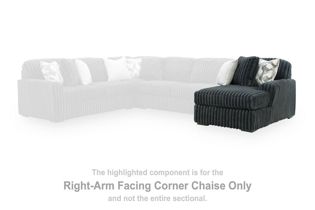 Midnight-Madness Sectional with Chaise - Aras Mattress And Furniture(Las Vegas, NV)