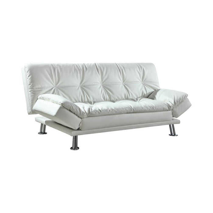 Dilleston Tufted Back Upholstered Sofa Bed White - Aras Mattress And Furniture(Las Vegas, NV)