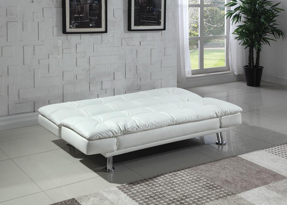 Dilleston Tufted Back Upholstered Sofa Bed White - Aras Mattress And Furniture(Las Vegas, NV)