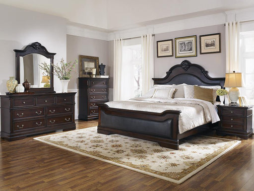 Cambridge Queen Panel Bed Cappuccino and Brown - Aras Mattress And Furniture(Las Vegas, NV)