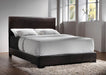 Conner Queen Upholstered Panel Bed Black and Dark Brown - Aras Mattress And Furniture(Las Vegas, NV)