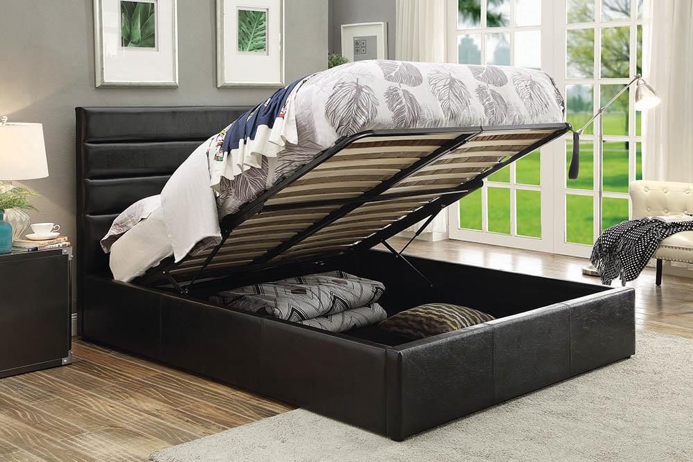 Riverbend Full Upholstered Storage Bed Black - Aras Mattress And Furniture(Las Vegas, NV)