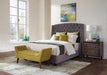 Pissarro Eastern King Tufted Upholstered Bed Grey - Aras Mattress And Furniture(Las Vegas, NV)
