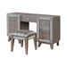 Leighton Vanity Desk and Stool Metallic Mercury - Aras Mattress And Furniture(Las Vegas, NV)