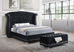 Barzini Eastern King Tufted Upholstered Bed Black - Aras Mattress And Furniture(Las Vegas, NV)