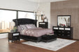 Barzini Eastern King Tufted Upholstered Bed Black - Aras Mattress And Furniture(Las Vegas, NV)