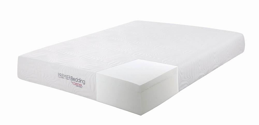 Key Queen Memory Foam Mattress White - Aras Mattress And Furniture(Las Vegas, NV)