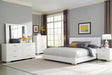 Felicity Queen Panel Bed with LED Lighting Glossy White - Aras Mattress And Furniture(Las Vegas, NV)
