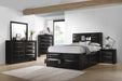 Briana Eastern King Platform Storage Bed Black - Aras Mattress And Furniture(Las Vegas, NV)