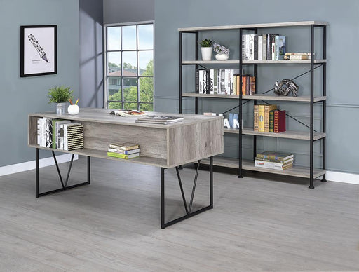 Analiese 4-shelf Open Bookcase Grey Driftwood - Aras Mattress And Furniture(Las Vegas, NV)