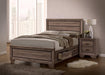 Kauffman Queen Panel Bed Washed Taupe - Aras Mattress And Furniture(Las Vegas, NV)