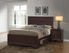 Kauffman Eastern King Storage Bed Dark Cocoa - Aras Mattress And Furniture(Las Vegas, NV)