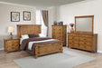 Brenner Queen Panel Bed Rustic Honey - Aras Mattress And Furniture(Las Vegas, NV)