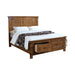 Brenner Eastern King Storage Bed Rustic Honey - Aras Mattress And Furniture(Las Vegas, NV)