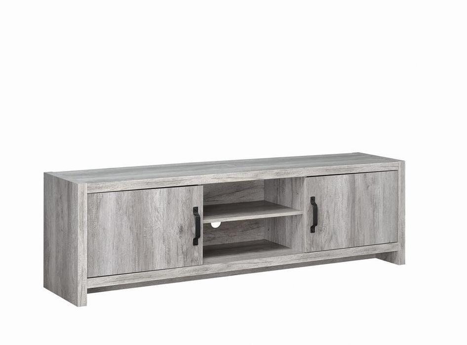 Burke 2-drawer TV Console Grey Driftwood - Aras Mattress And Furniture(Las Vegas, NV)