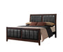 Carlton Full Upholstered Panel Bed Cappuccino and Black - Aras Mattress And Furniture(Las Vegas, NV)