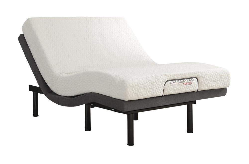 Negan Eastern King Adjustable Bed Base Grey and Black - Aras Mattress And Furniture(Las Vegas, NV)