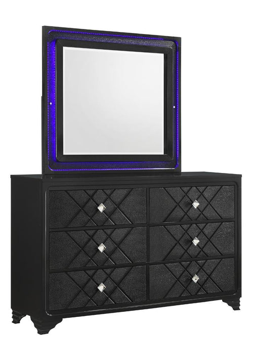 Penelope Rectangular Dresser Mirror Black - Aras Mattress And Furniture(Las Vegas, NV)