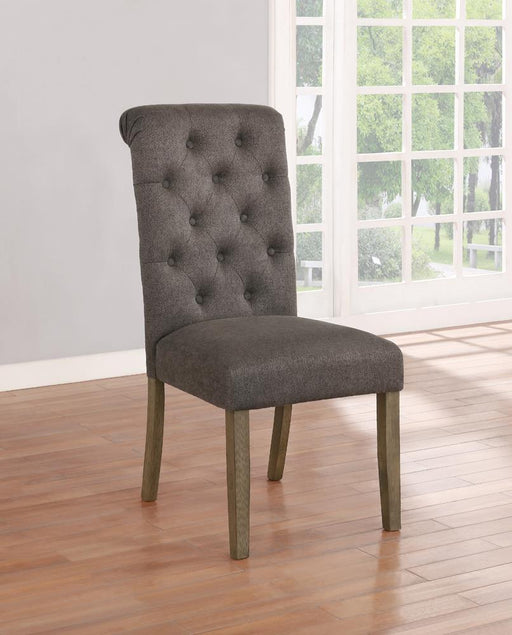 Balboa Tufted Back Side Chairs Rustic Brown and Grey (Set of 2) - Aras Mattress And Furniture(Las Vegas, NV)