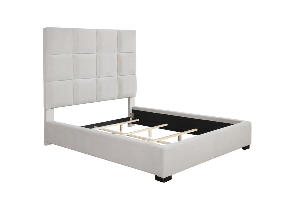 Panes Queen Tufted Upholstered Panel Bed Beige - Aras Mattress And Furniture(Las Vegas, NV)