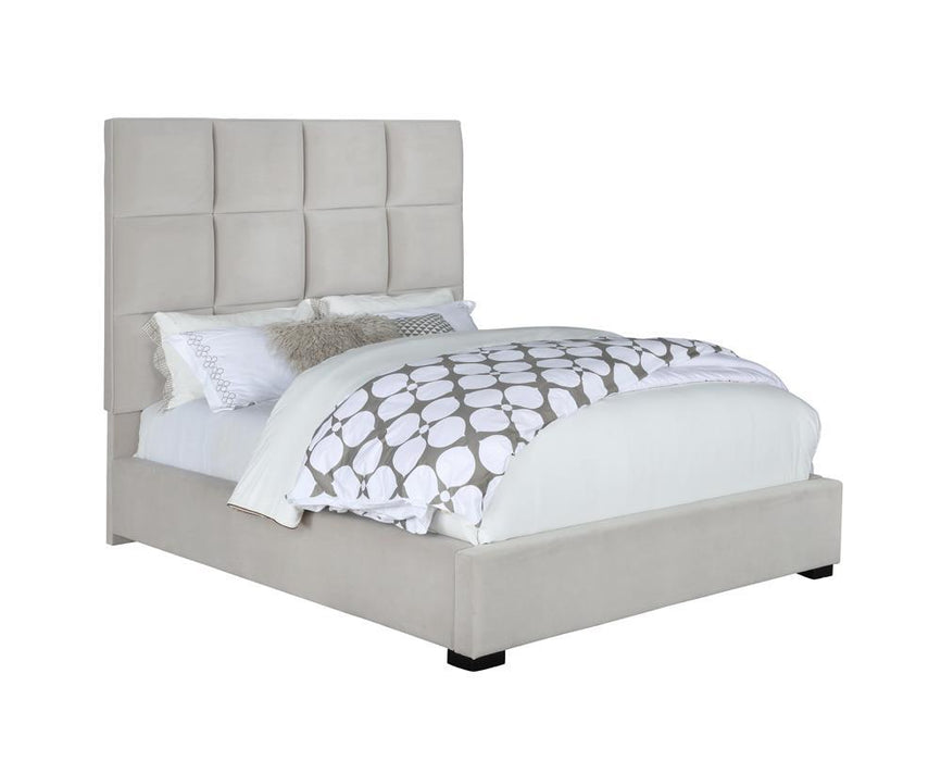 Panes Queen Tufted Upholstered Panel Bed Beige - Aras Mattress And Furniture(Las Vegas, NV)