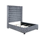 Rocori Queen Wingback Tufted Bed Grey - Aras Mattress And Furniture(Las Vegas, NV)