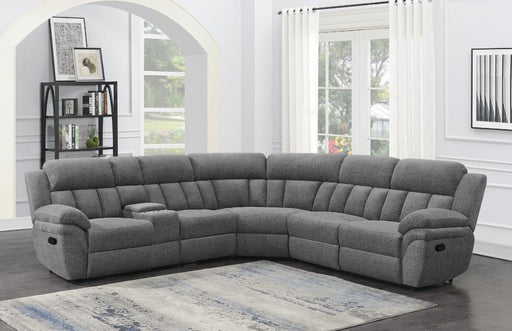 Bahrain 6-piece Upholstered Motion Sectional Charcoal - Aras Mattress And Furniture(Las Vegas, NV)