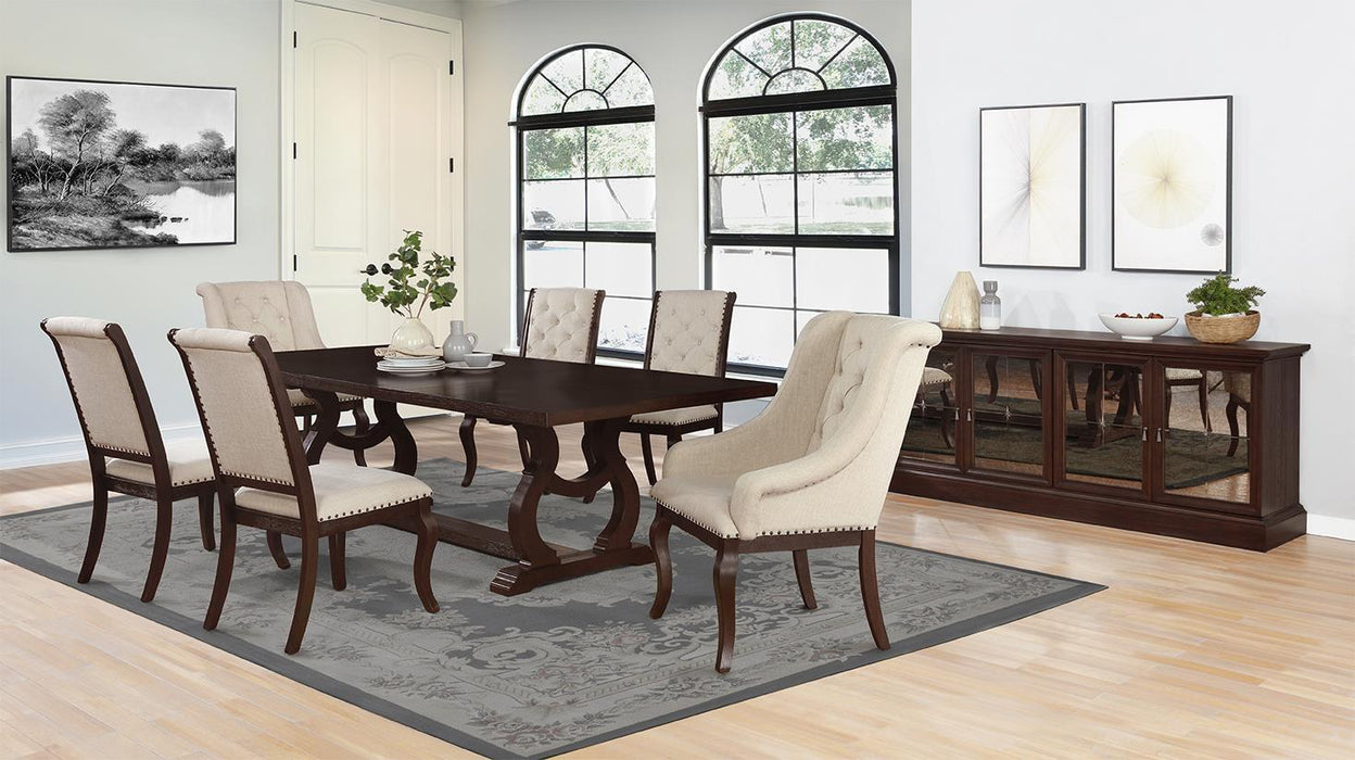 Brockway Trestle Dining Table Antique Java - Aras Mattress And Furniture(Las Vegas, NV)