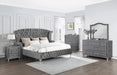 Deanna California King Tufted Upholstered Bed Grey - Aras Mattress And Furniture(Las Vegas, NV)
