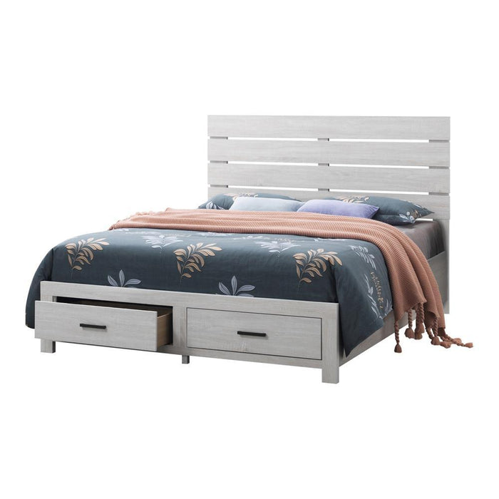 Brantford Eastern King Panel Bed Coastal White - Aras Mattress And Furniture(Las Vegas, NV)