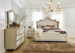 Antonella Upholstered Tufted Queen Bed Ivory and Camel - Aras Mattress And Furniture(Las Vegas, NV)