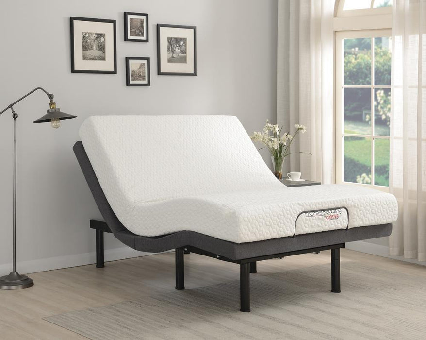 Negan California King Adjustable Bed Base Grey and Black - Aras Mattress And Furniture(Las Vegas, NV)