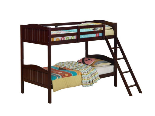 Arlo Twin Over Twin Bunk Bed with Ladder Espresso - Aras Mattress And Furniture(Las Vegas, NV)