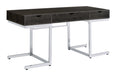 Noorvik 3-drawer Writing Desk Dark Oak and Chrome - Aras Mattress And Furniture(Las Vegas, NV)
