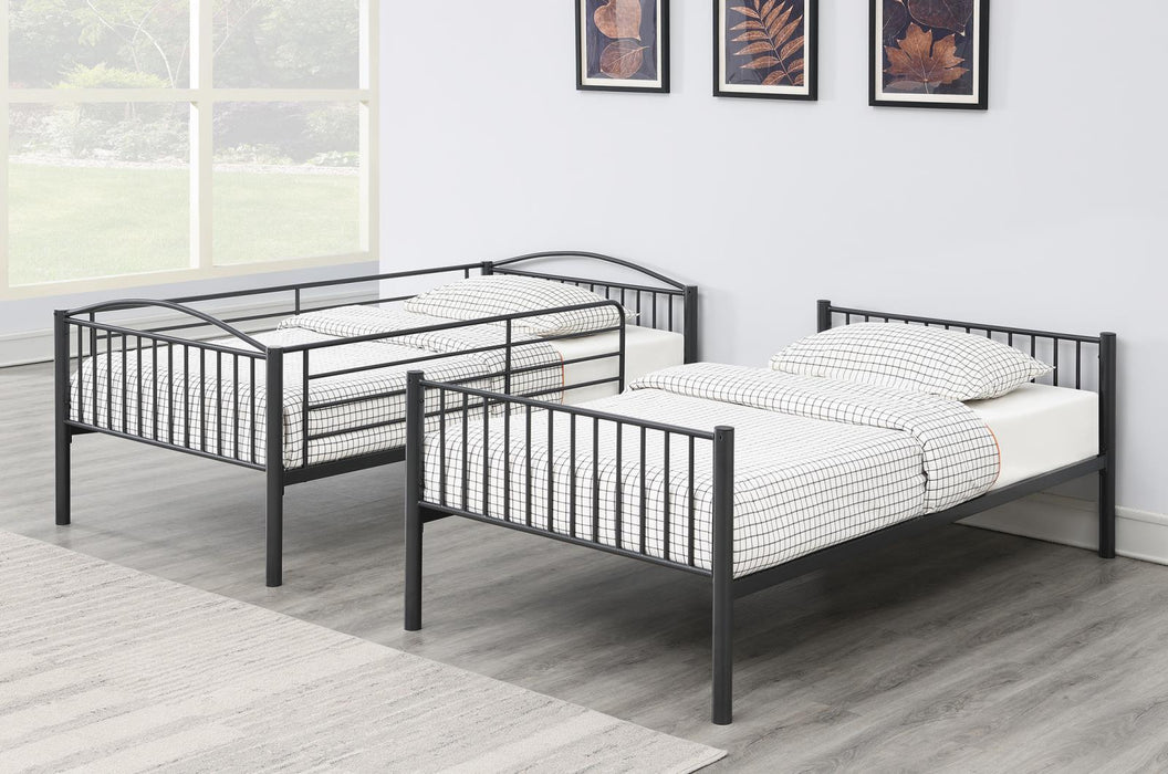 Anson Twin Over Twin Bunk Bed with Ladder - Aras Mattress And Furniture(Las Vegas, NV)