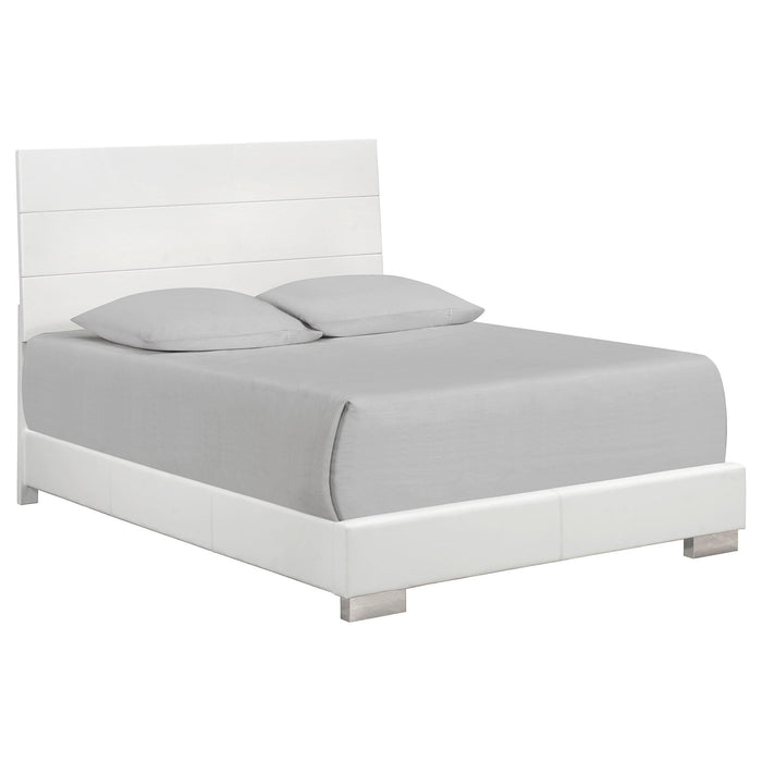 Felicity Eastern King, Queen, & Cal.King Panel Bed Glossy White image