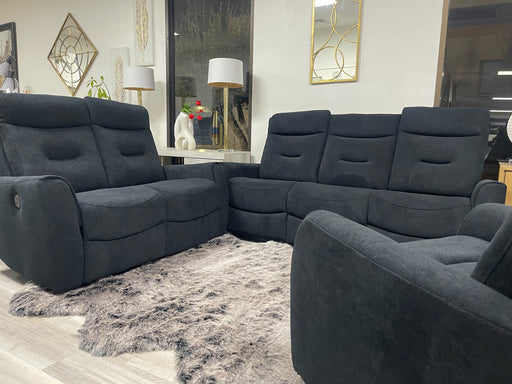 Power Reclining Sofa Set – Modern Black – Super Comfortable - Aras Mattress And Furniture(Las Vegas, NV)