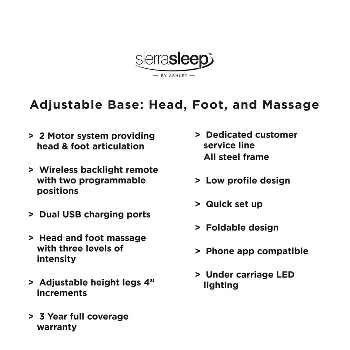 Head-Foot Model Better Extra Long Adjustable Base (2 Required) - Aras Mattress And Furniture(Las Vegas, NV)