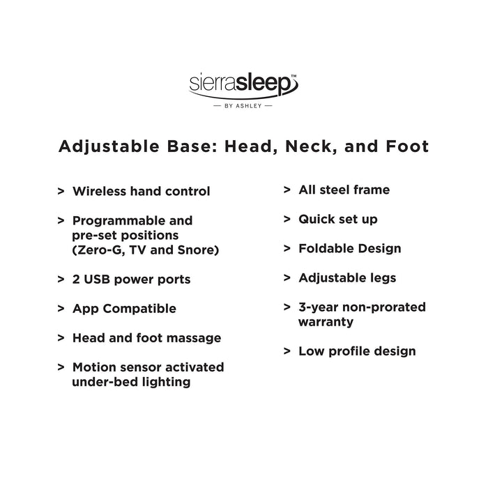 Head-Foot Model Best Extra Long Adjustable Base (2 Required) - Aras Mattress And Furniture(Las Vegas, NV)