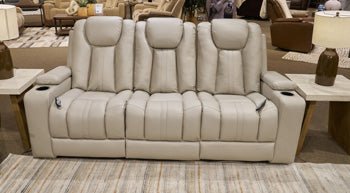 Elevate Edges Reclining Sofa with Drop Down Table - Aras Mattress And Furniture(Las Vegas, NV)