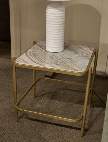 Manor Stone End Table - Aras Mattress And Furniture(Las Vegas, NV)