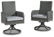 Elite Park Swivel Chair with Cushion (Set of 2) - Aras Mattress And Furniture(Las Vegas, NV)