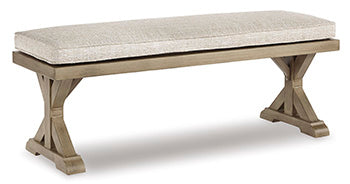 Beachcroft Outdoor Bench with Cushion - Aras Mattress And Furniture(Las Vegas, NV)