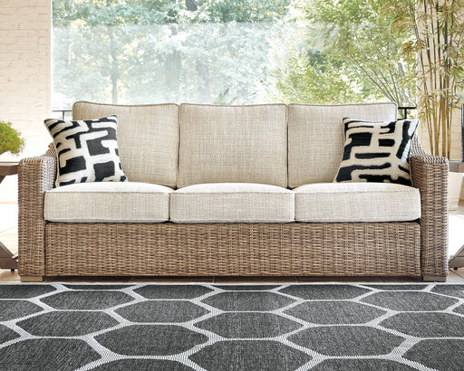 Beachcroft Outdoor Sofa with Cushion - Aras Mattress And Furniture(Las Vegas, NV)